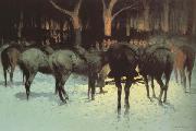 Frederic Remington The Winter Campaign (mk43) oil painting